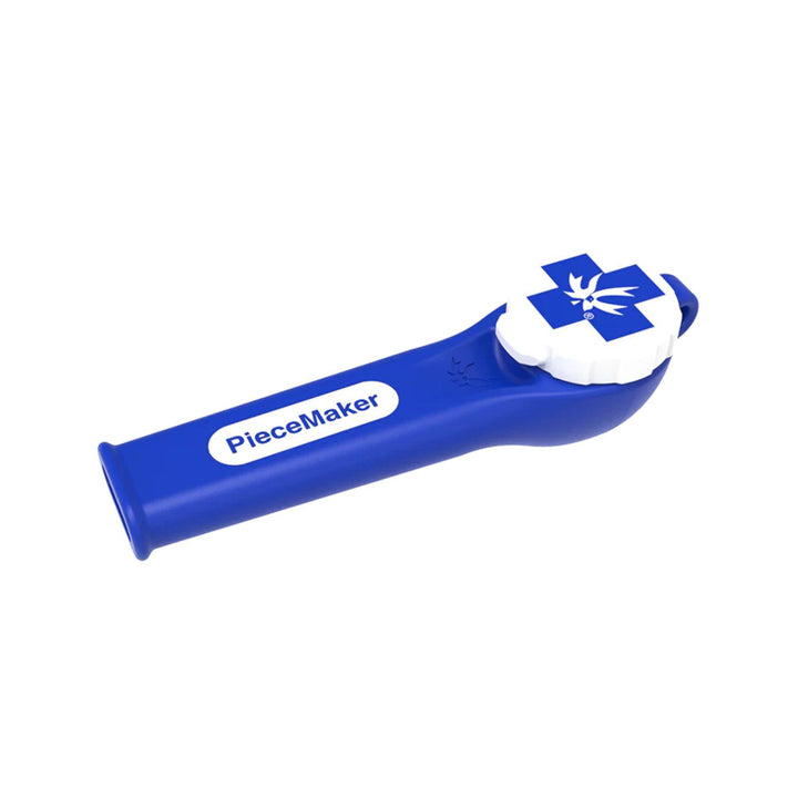 "A blue and white Kiwi Piecemaker that is 3'' and made out of silicone," - Up N Smoke.