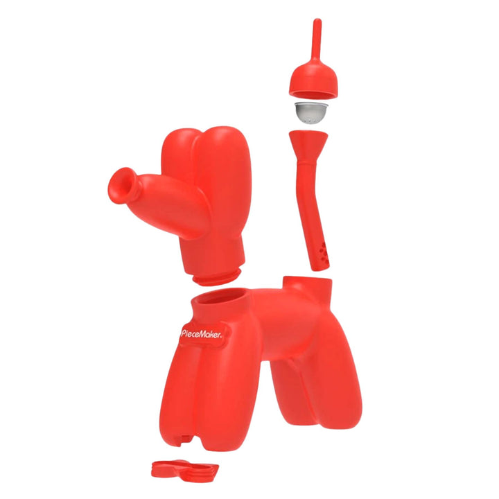 PieceMaker K9 Rig Red parts in the air on a white background - Up N Smoke