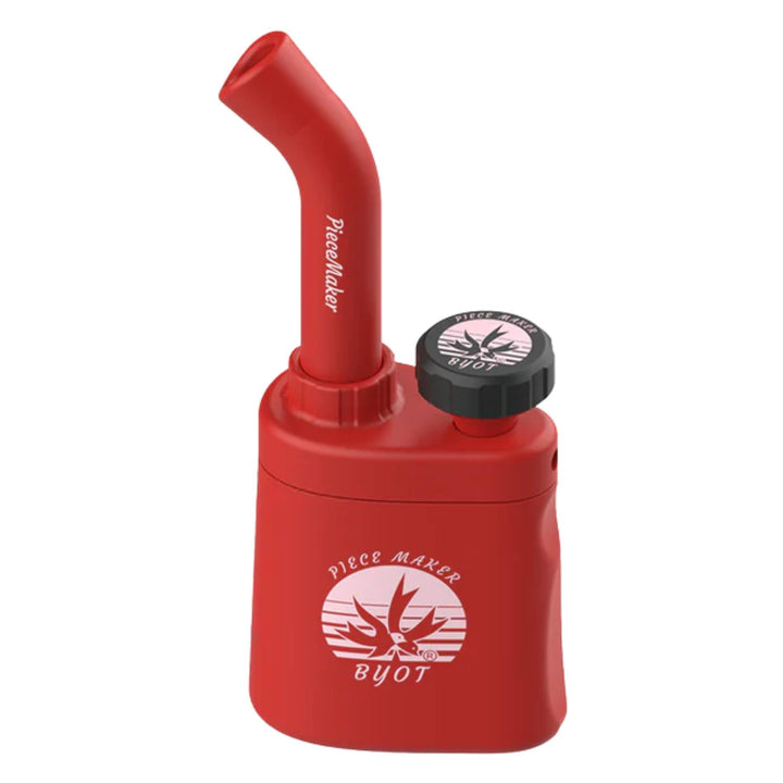 PieceMaker Silicone Klutch Water Pipe red color on a white background - Up N Smoke