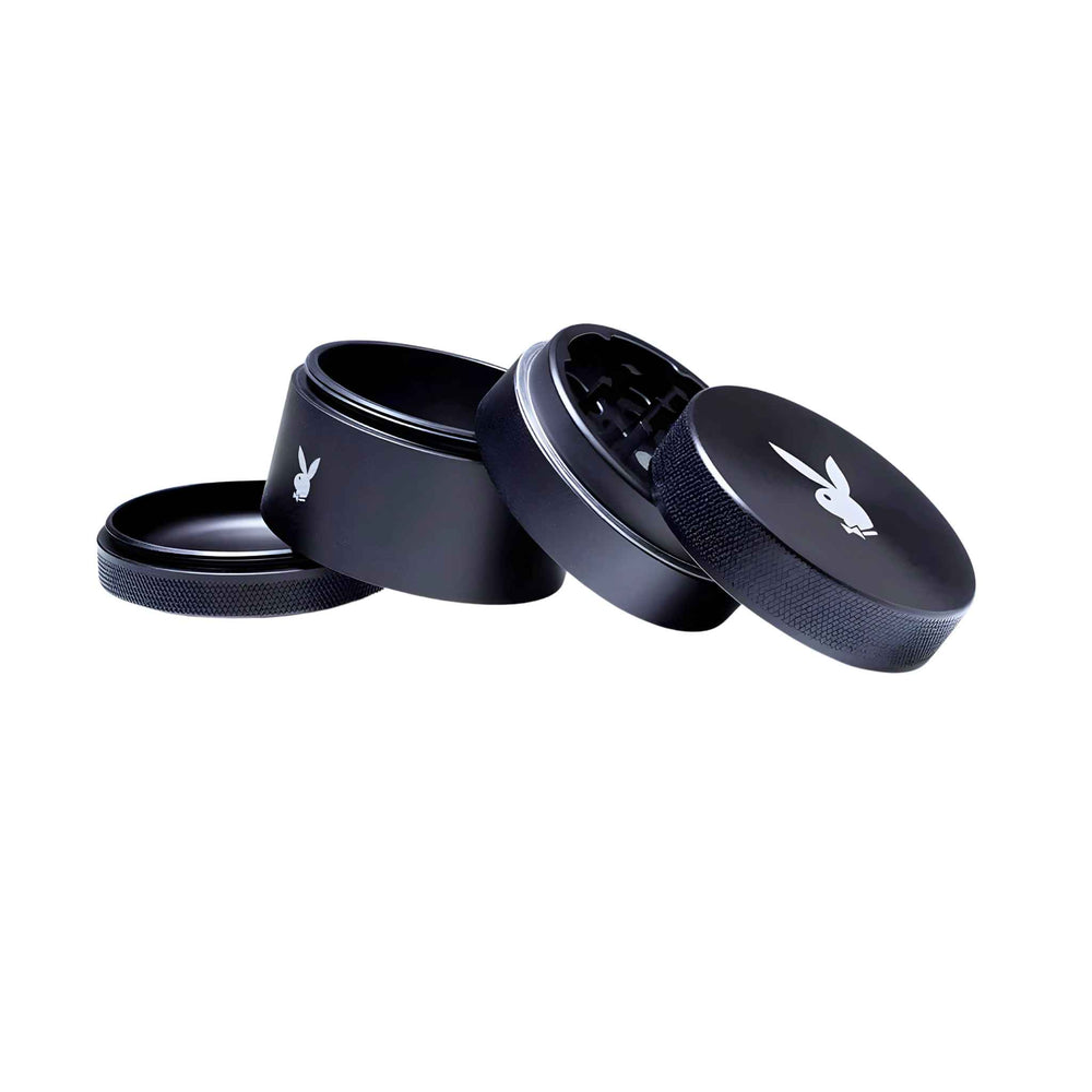 Playboy X RYOT 4 Piece Black Grinder - Up N Smoke