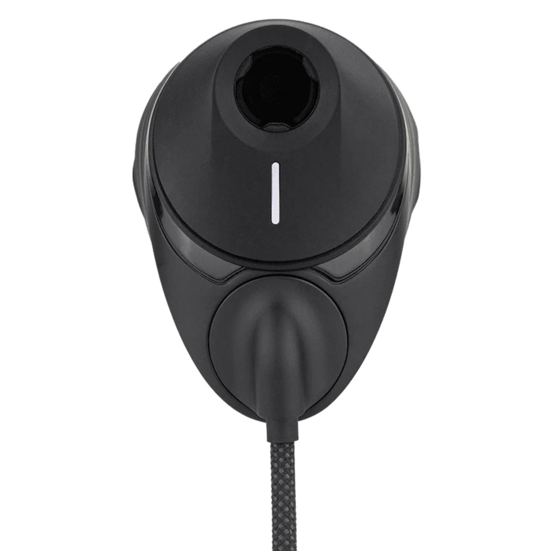 Puffco Pro Link Onyx cable connected to puffco on a white background - Up N Smoke