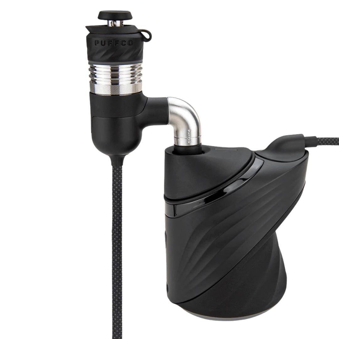 Puffco Pro Link Onyx cable connecting to puffco on a white background - Up N Smoke