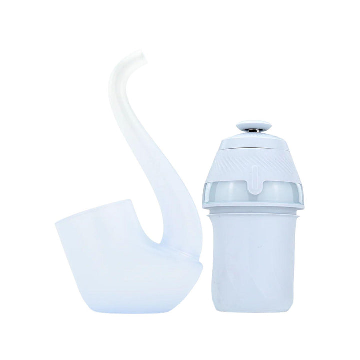 "Puffco Proxy 2.0 with the Proxy Pipe and 3D Chamber separate on a white background," - Up N Smoke.