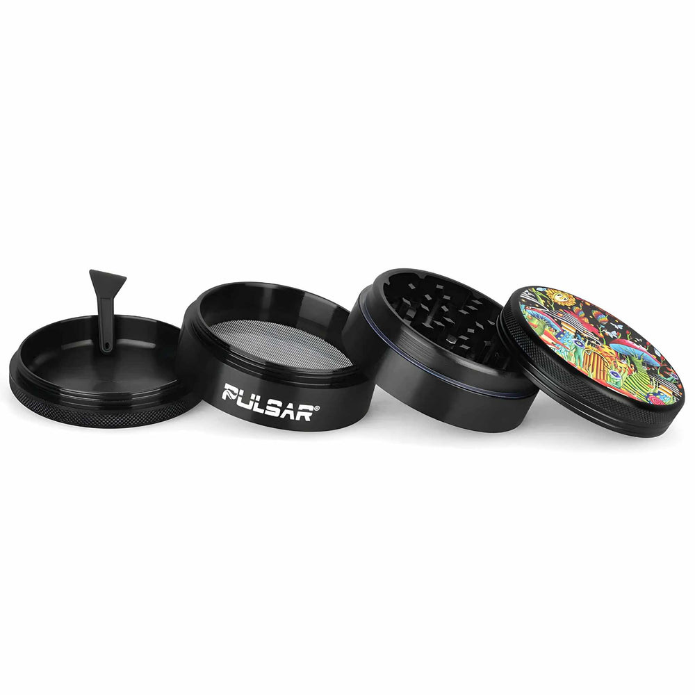 Pulsar 4pc Design Series Cosmic Garden Grinder Open - Up N Smoke