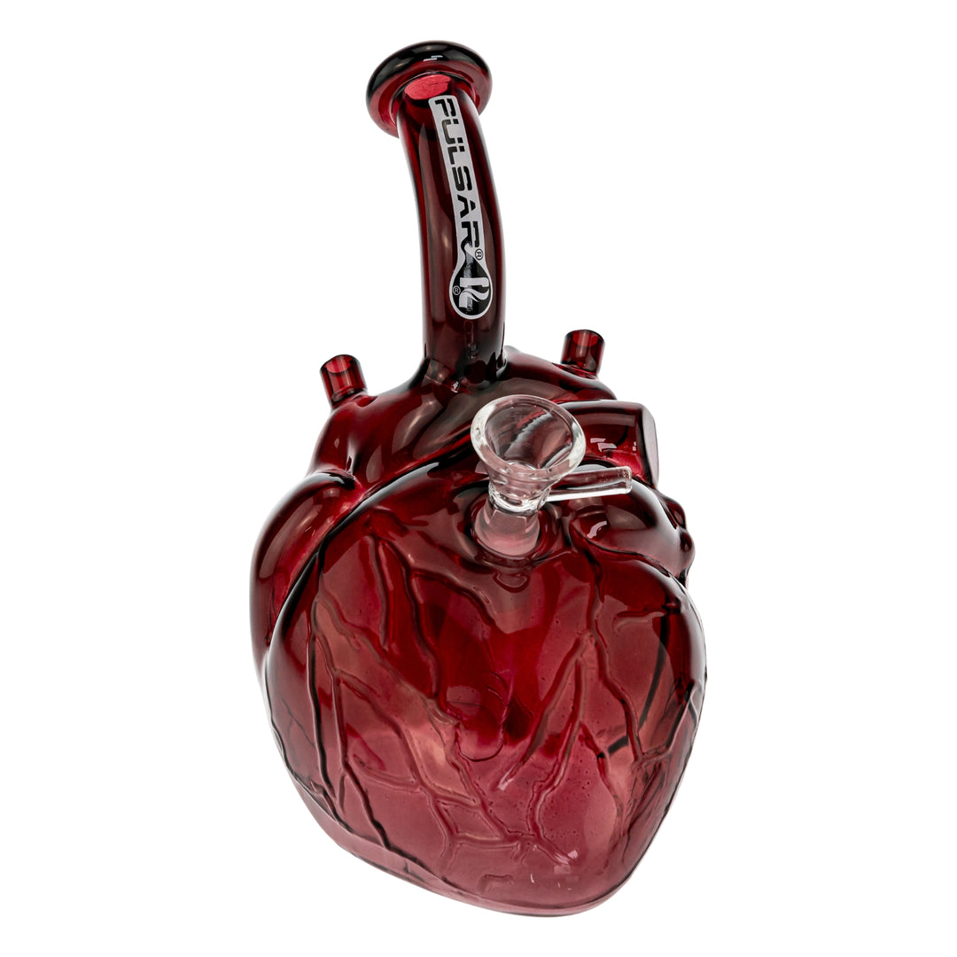 Pulsar Anatomical Heart Bubbler displayed on a white background - Up N Smoke