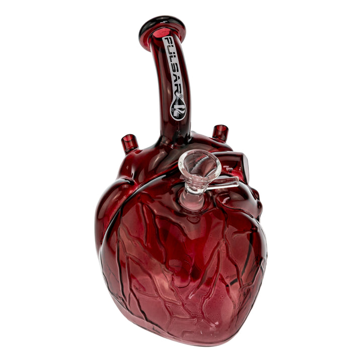 Pulsar Anatomical Heart Bubbler displayed on a white background - Up N Smoke