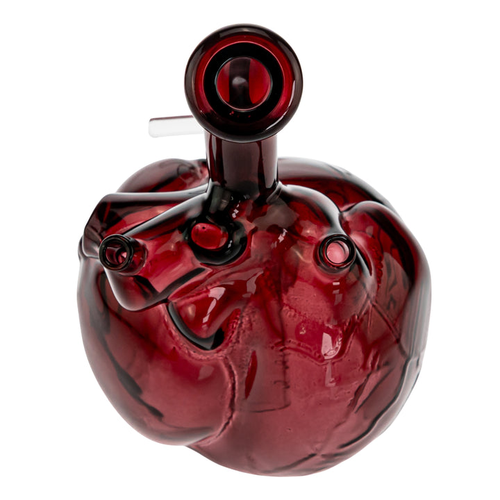 Pulsar Anatomical Heart Bubbler displayed on a white background back facing - Up N Smoke