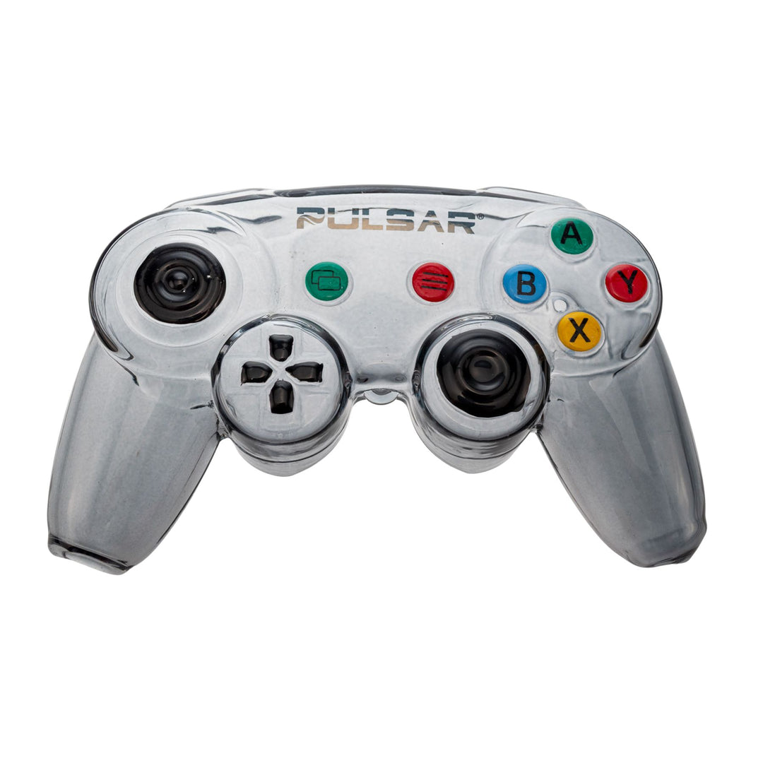 "Pulsar Game Controller hand pipe that 5.5 inches long and features a discreet bowl on the backside," - Up N Smoke.