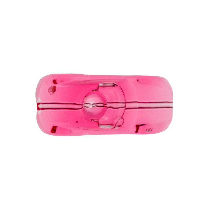 "Top down view of a glycerin racing car pipe in the color pink, made by Pulsar and sold by Up N Smoke." - Up N Smoke.