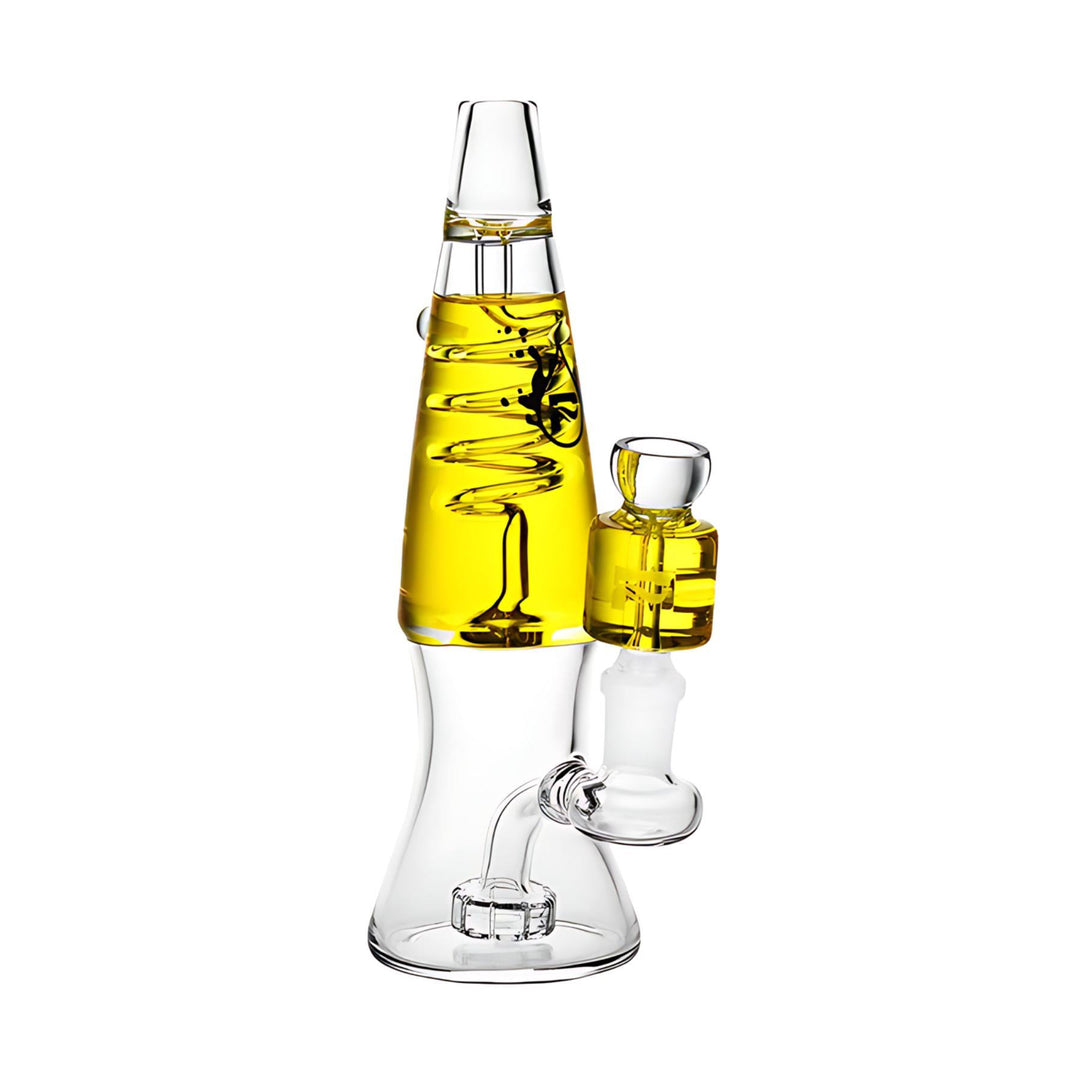 "A yellow Pulsar Glycerin Water Pipe. This piece can be frozen for a cooler smoking experience." - Up N Smoke.