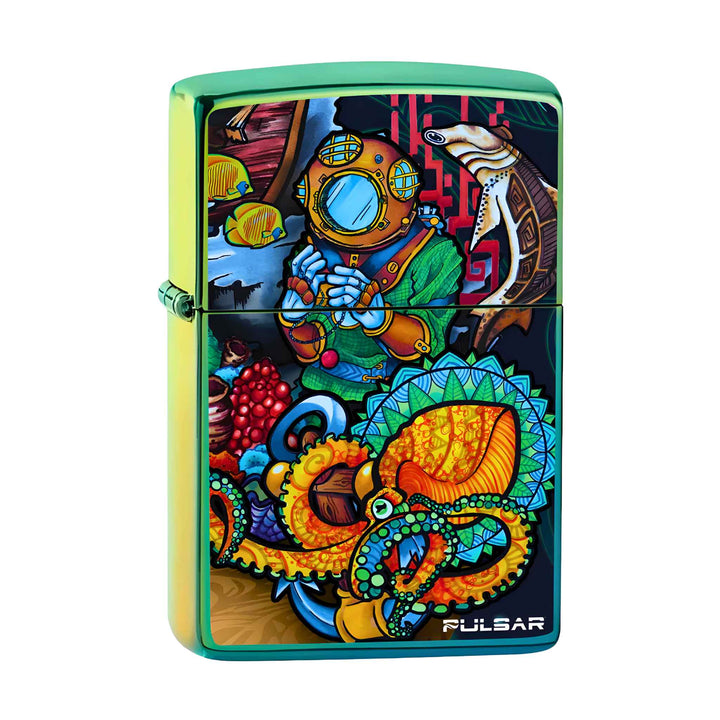 Zippo Lighter Pulsar Themed Psychedelic Ocean - Up N Smoke