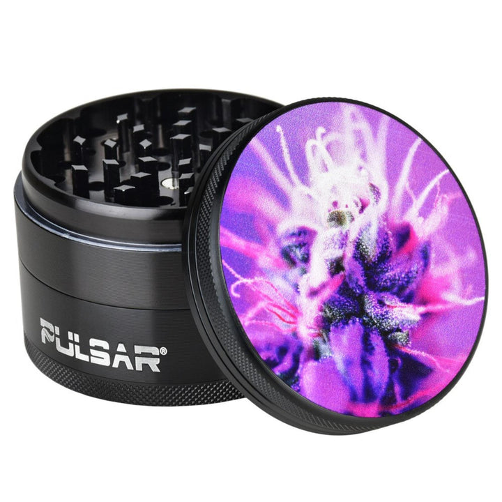Pulsar 4pc Grinder Flowering Artwork - Up N Smoke