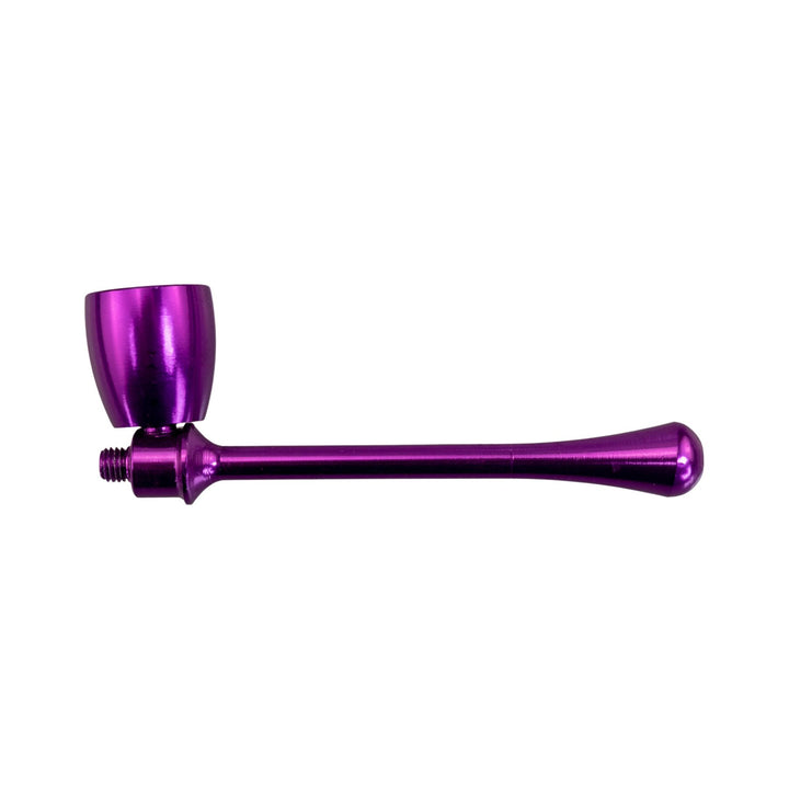 "Purple Mushroom Keychain Hand Pipe with its bowl screwed on to transform it into a functional smoking device," - Up N Smoke.