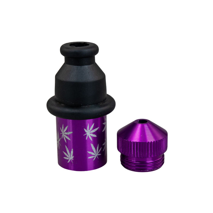"Purple Leaf Bullet Pipe with the front compartment removed and placed to the side," - Up N Smoke.
