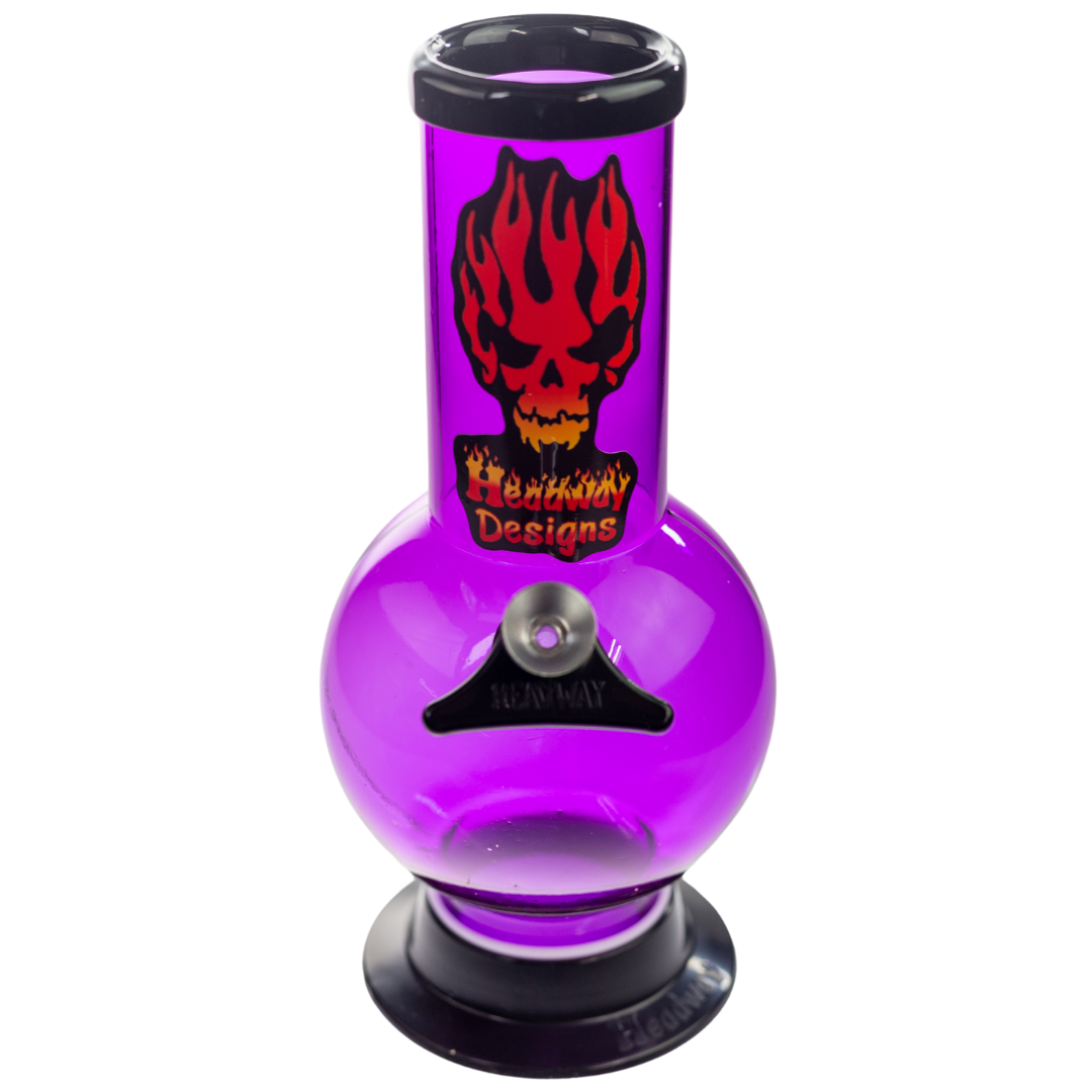 Photo of the front of a purple Headway Designs water pipe. This item is sold by Up N Smoke, based out of Wichita, Kansas. - Up N Smoke.