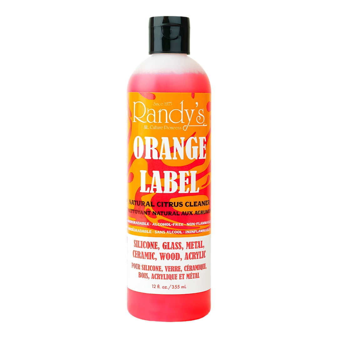 Randy's Orange Label Cleaner displayed on a white background - Up N Smoke
