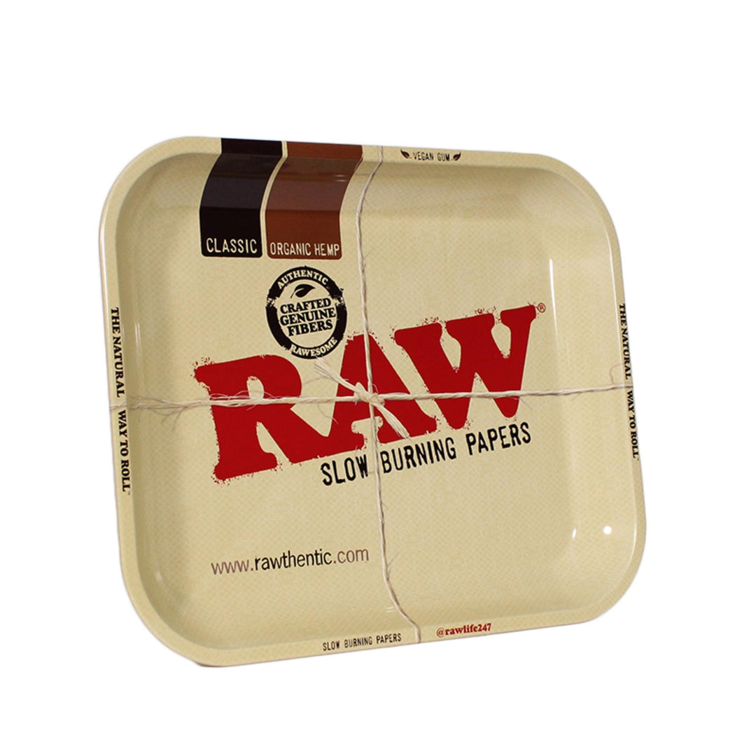Raw Rolling Tray large front side on white background - Up N Smoke