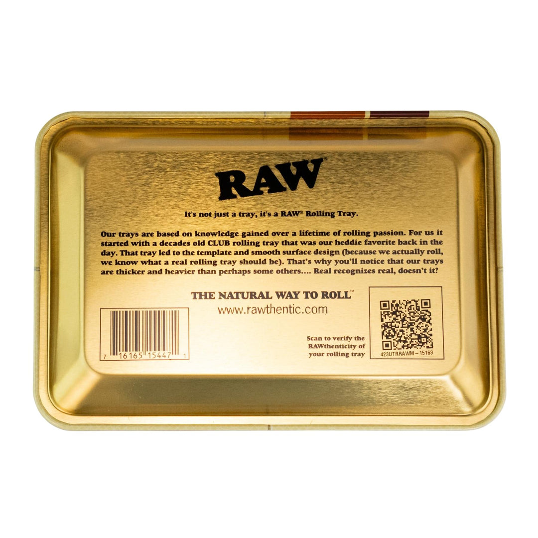 Raw Rolling Tray mini back side on white background - Up N Smoke