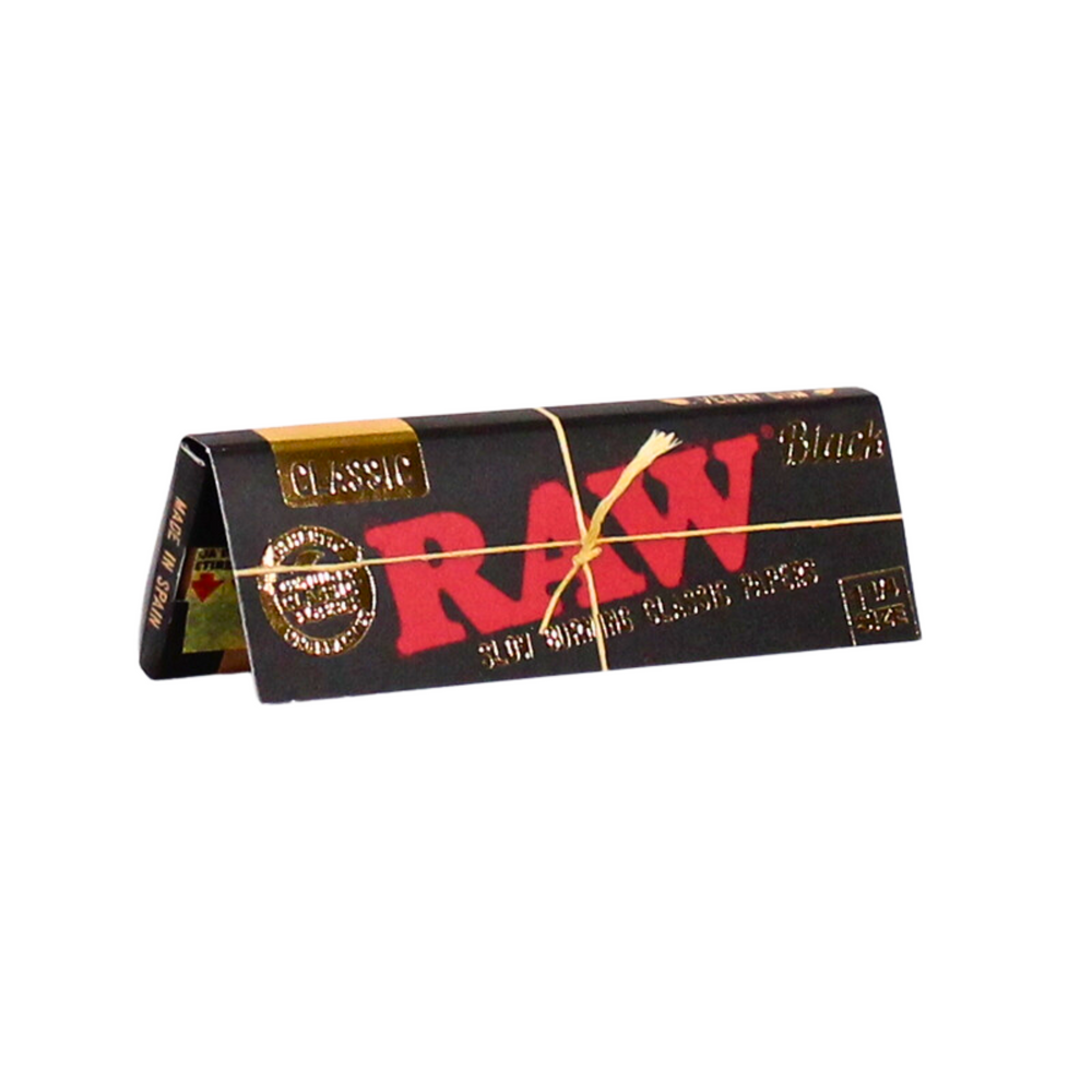 Raw Black 1 1/4 Rolling Papers - Up N Smoke