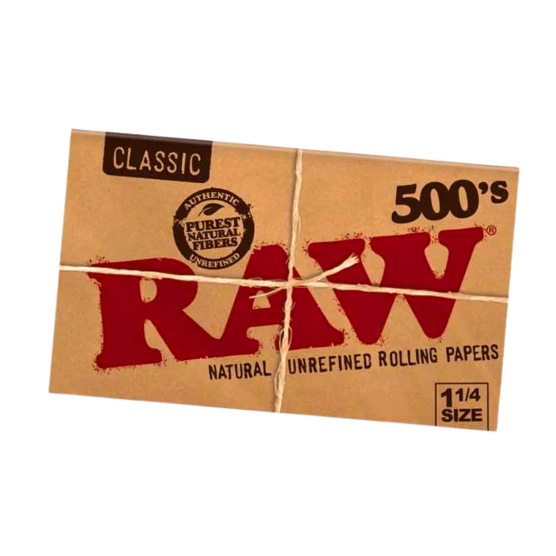 Raw Classic 1 1/4 500's Rolling Papers - Up N Smoke