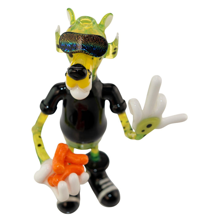 "Close up of the Rude Boy Glass Chester Rig, showcasing the shimmering sunglasses on a white background," - Up N Smoke.