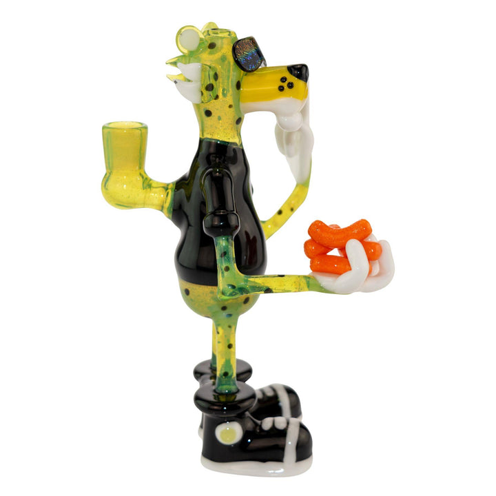 "Right side of a Rude Boy Glass Chester Rig on a white background," - Up N Smoke.