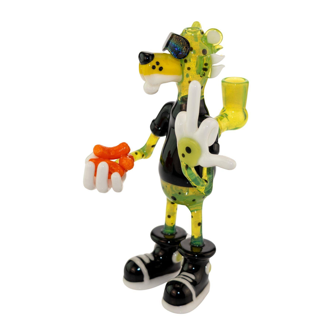 "Angled left side view of a Rude Boy Glass Chester Rig on a white background," - Up N Smoke.