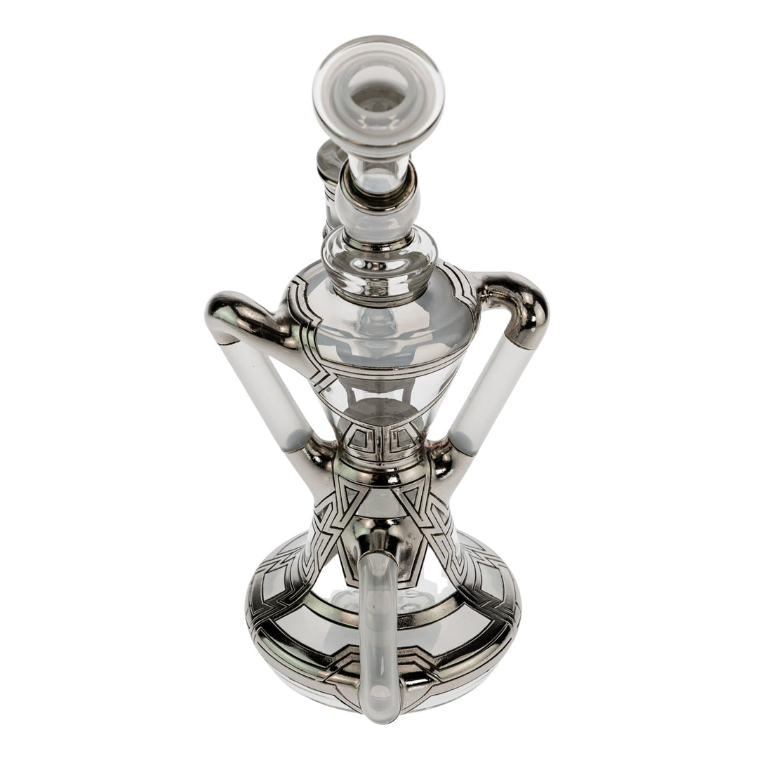 "Backside of a Ryan Fitt Klein Recycler on a white background," - Up N Smoke.