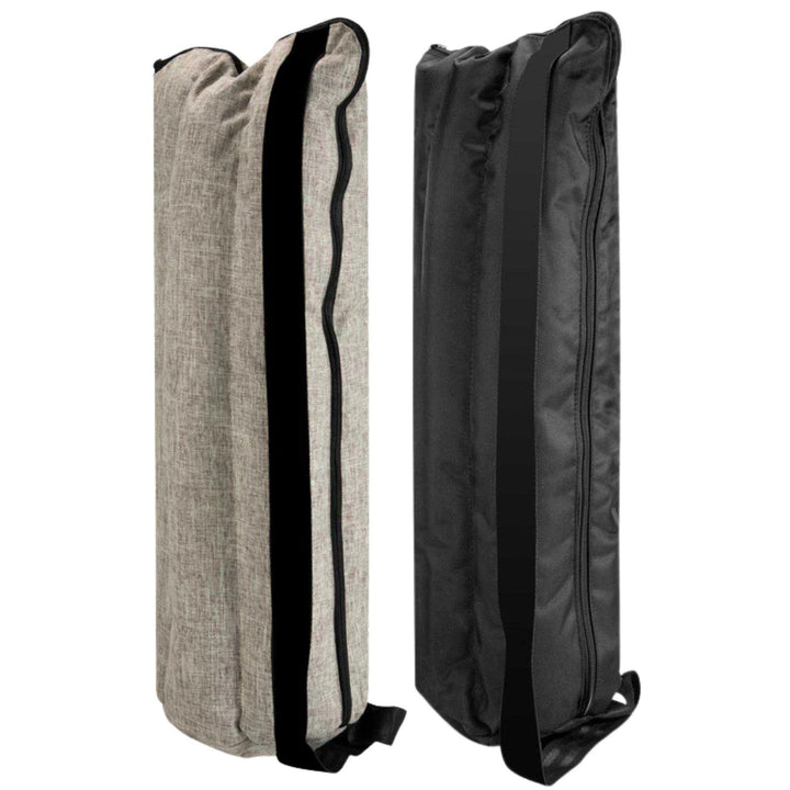 "Group of two SK9 Large Zipper Tubes in the color variations khaki and black on a white background," - Up N Smoke.