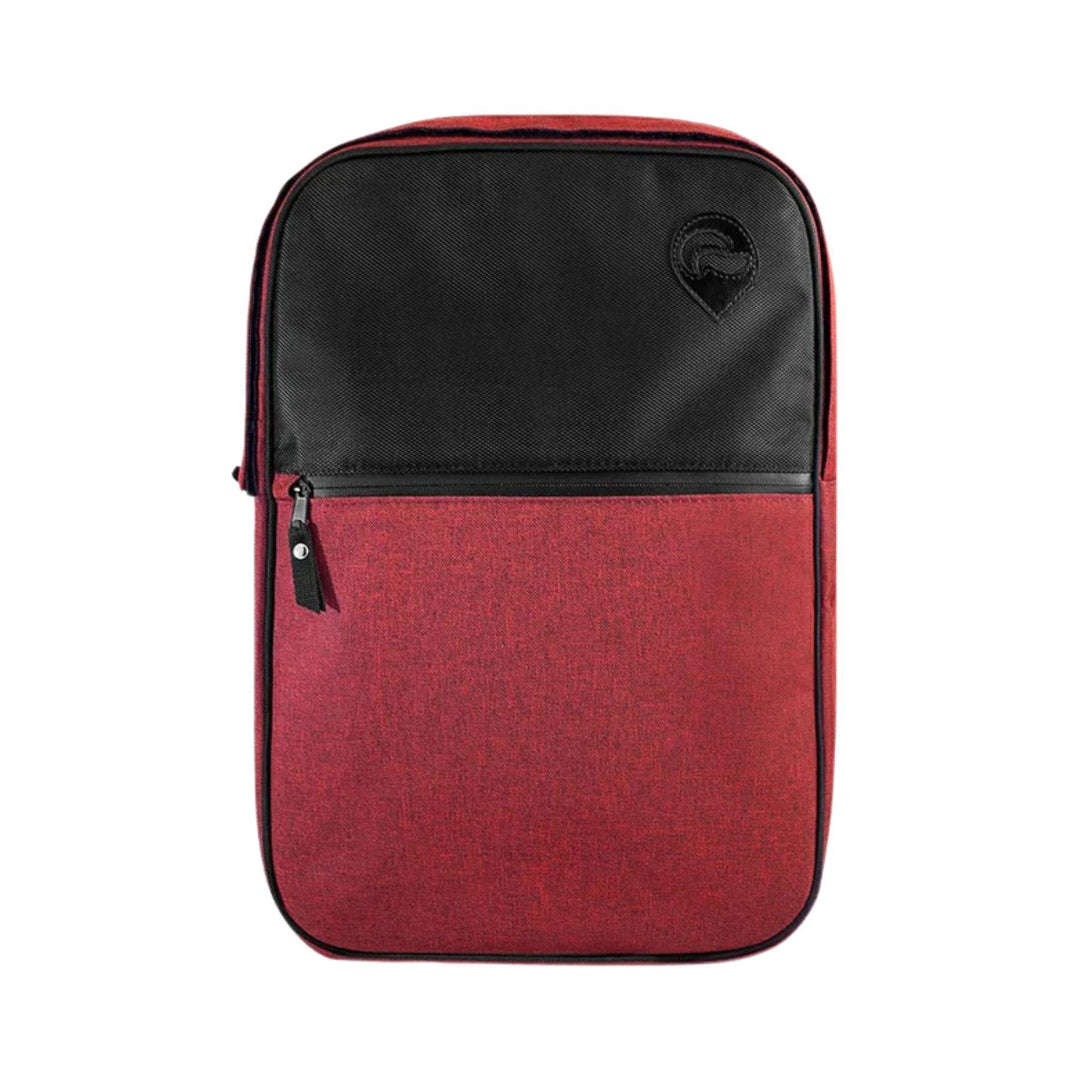 "SK9 Urban Backpack in the color red on a white background," - Up N Smoke.