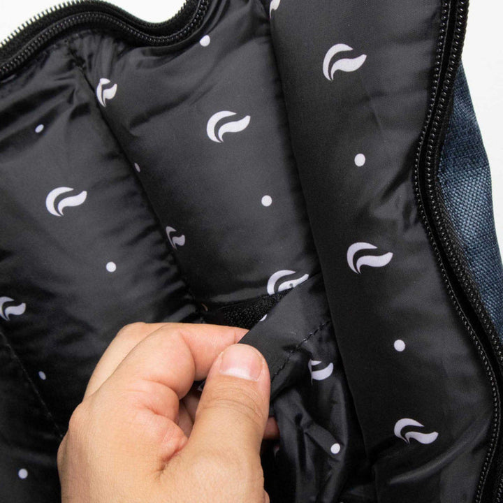 "Interior of a Sk9 Zipper Tube on a white background," - Up N Smoke.