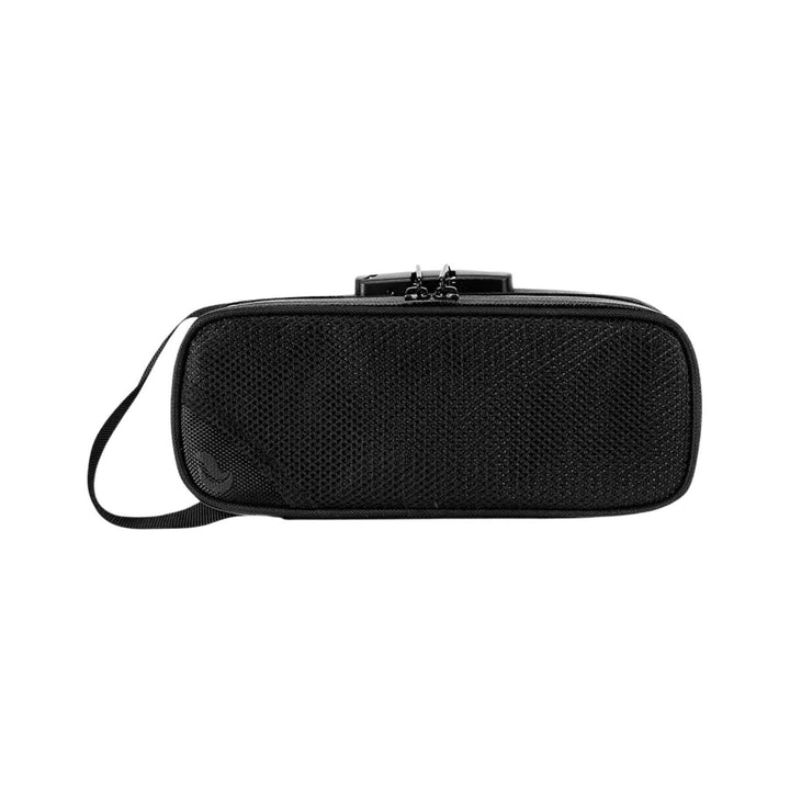 "Frontal photograph of a black SK9 Medium Sidekick Smell-Proof Bag." - Up N Smoke.