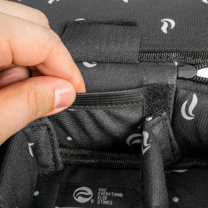 "A picture showing the small pocket inside of a SK9 Sidekick Smell-Proof Bag." - Up N Smoke.