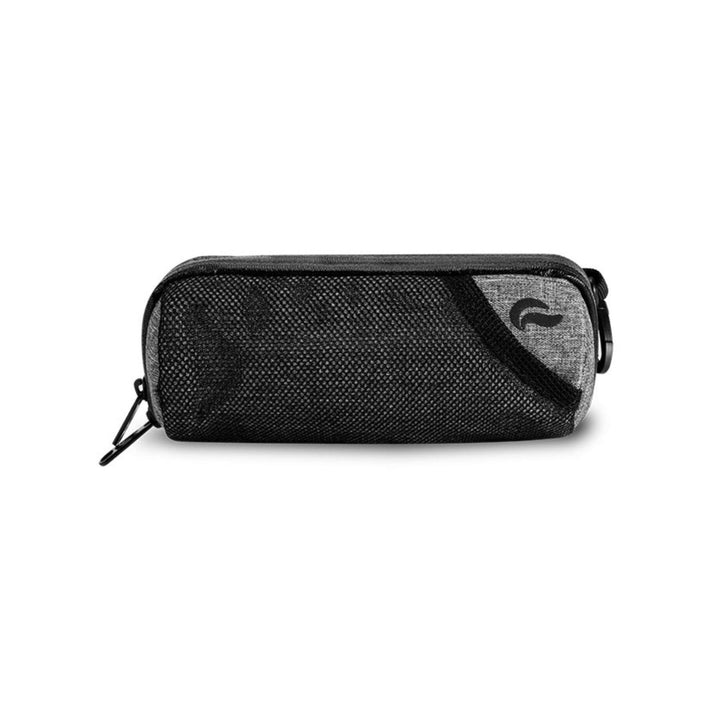 "Front view of a Gray Mini Warrior Smell-Proof Bag." - Up N Smoke.