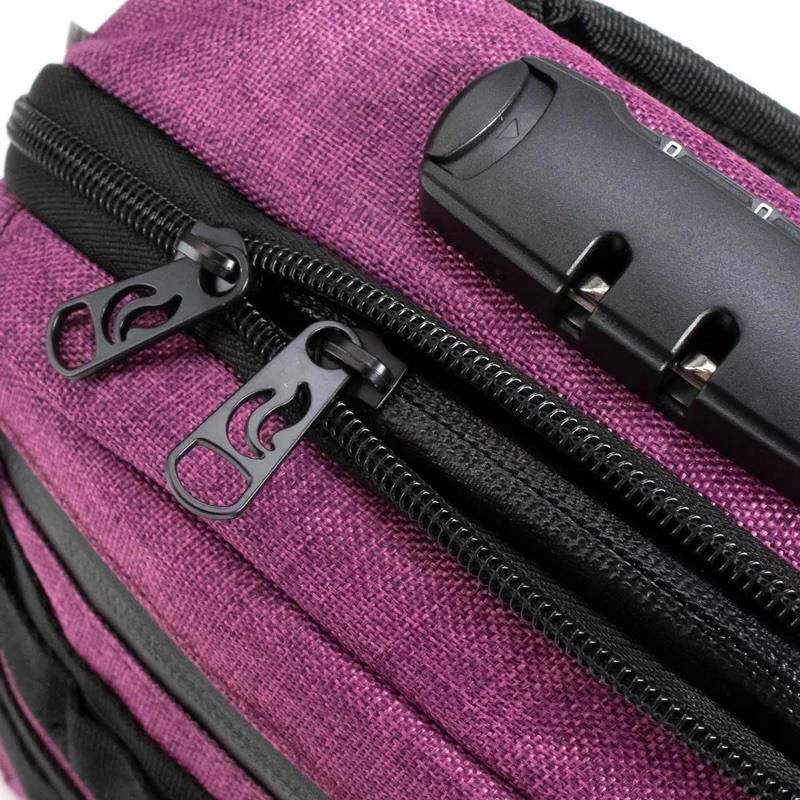 Skunk Lavender Smell-Proof Kross Bag Zipper Detail photo - Up N Smoke