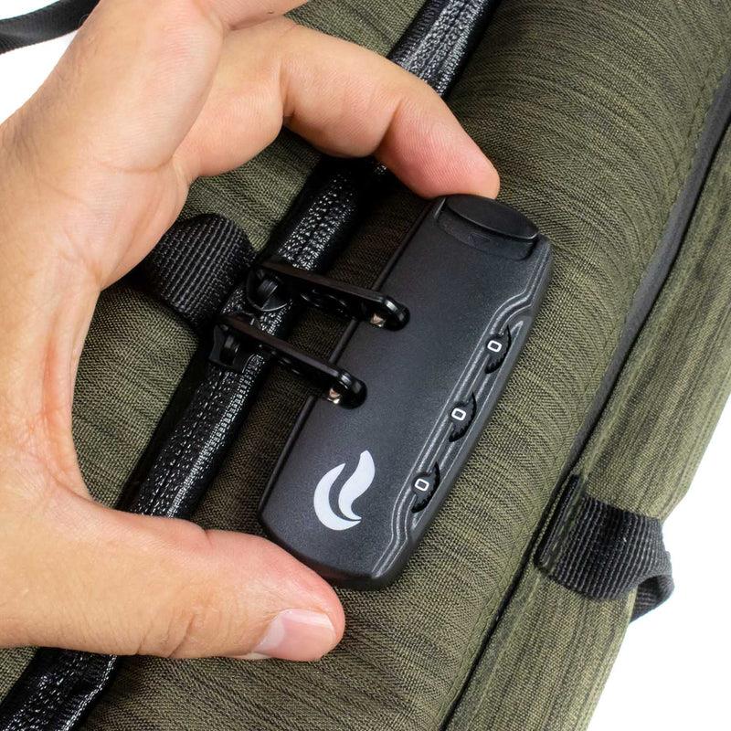 SK9 Medium Duffle Tube Smell Proof Bag with Lock Detail Photo - Up N Smoke