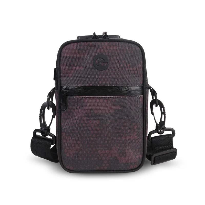 Skunk Bags Slide W/Lock Crossbody Smell Proof Bag Burgundy Digital Camo - Up N Smoke