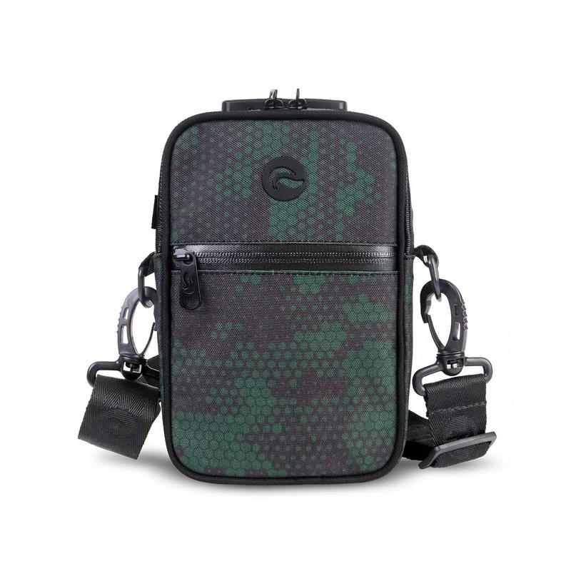 Skunk Bags Slide W/Lock Crossbody Smell Proof Bag Hunter Green Digital Camo - Up N Smoke