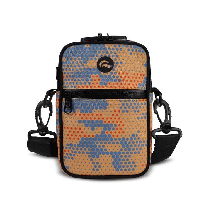 Skunk Bags Slide W/Lock Crossbody Smell Proof Bag Tangerine Digital Camo - Up N Smoke