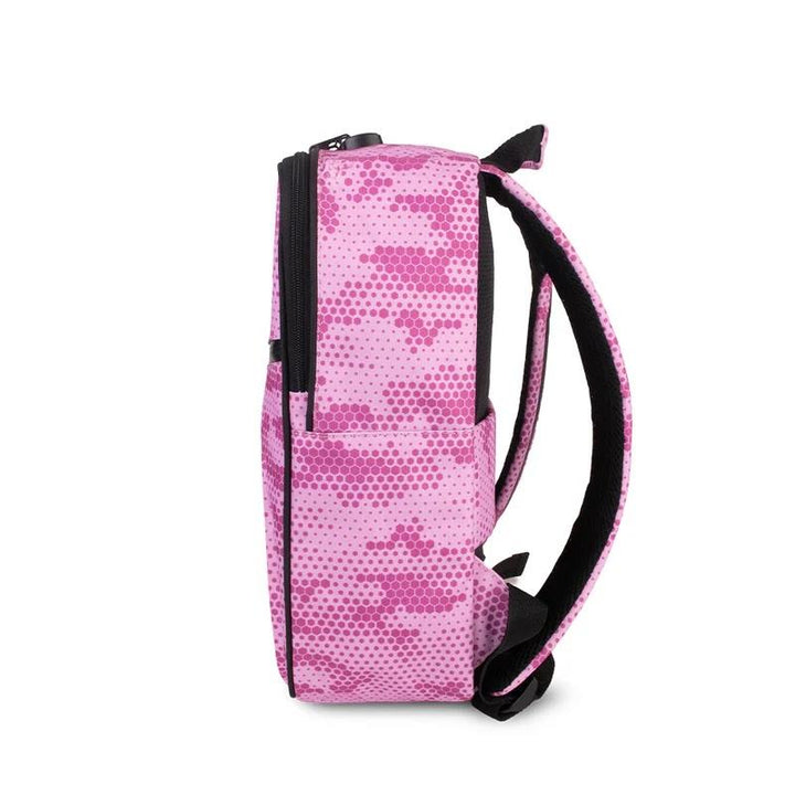 Skunk Brand Urban 2.0 Smell Proof Backpack Bubblegum Pink Camo Side Angle - Up N Smoke