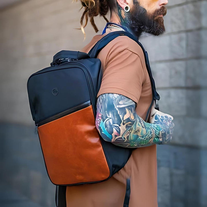 Skunk Brand Urban 2.0 Smell Proof Backpack  on a man - Up N Smoke