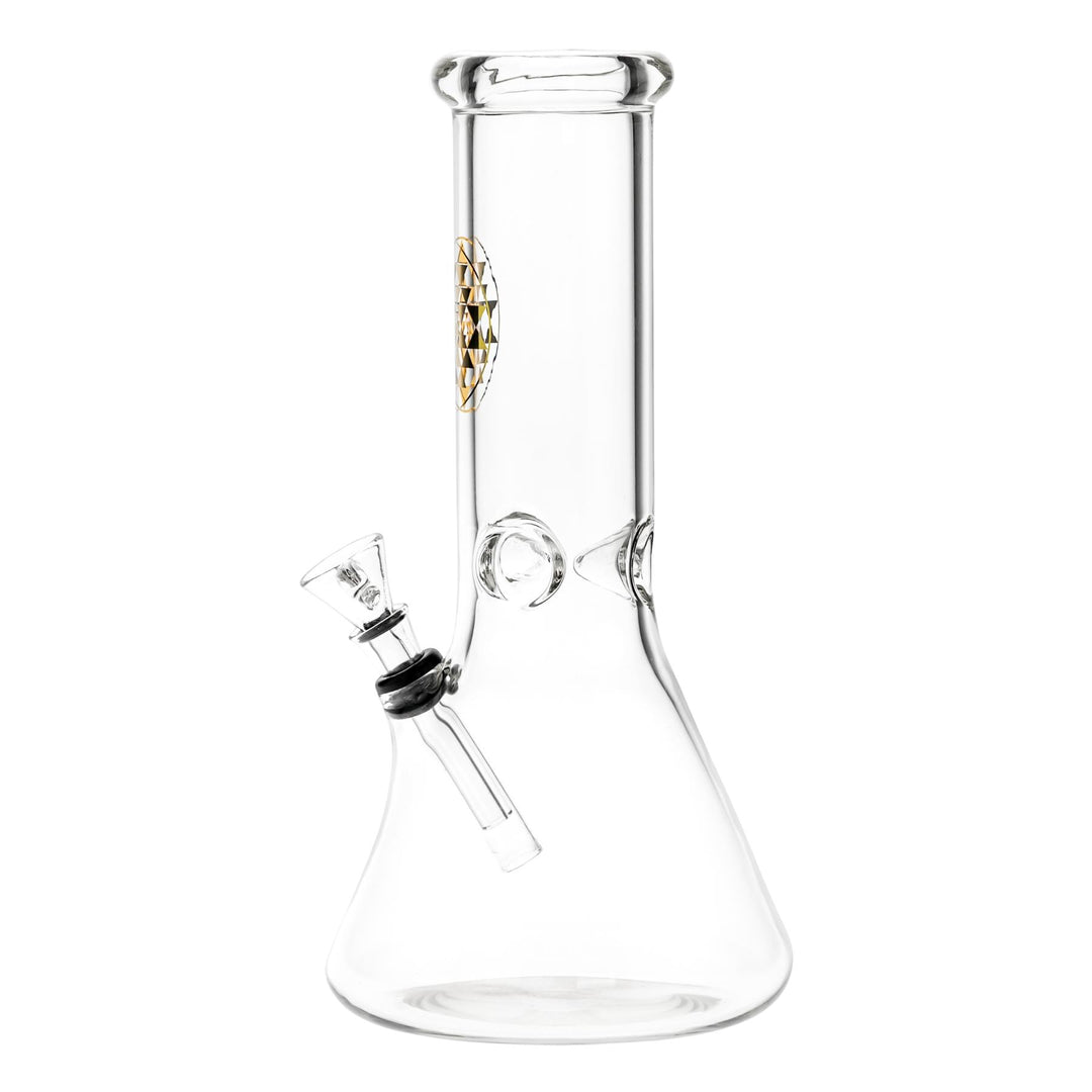 Sacred Geometry Beaker left angle displayed on a white background - Up N Smoke