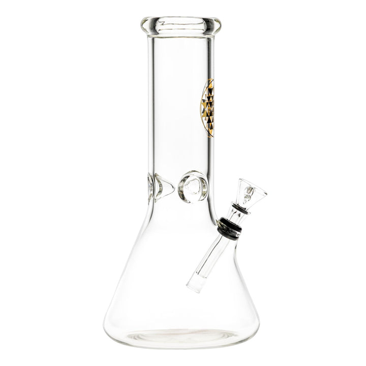 Sacred Geometry Beaker right angle displayed on a white background - Up N Smoke