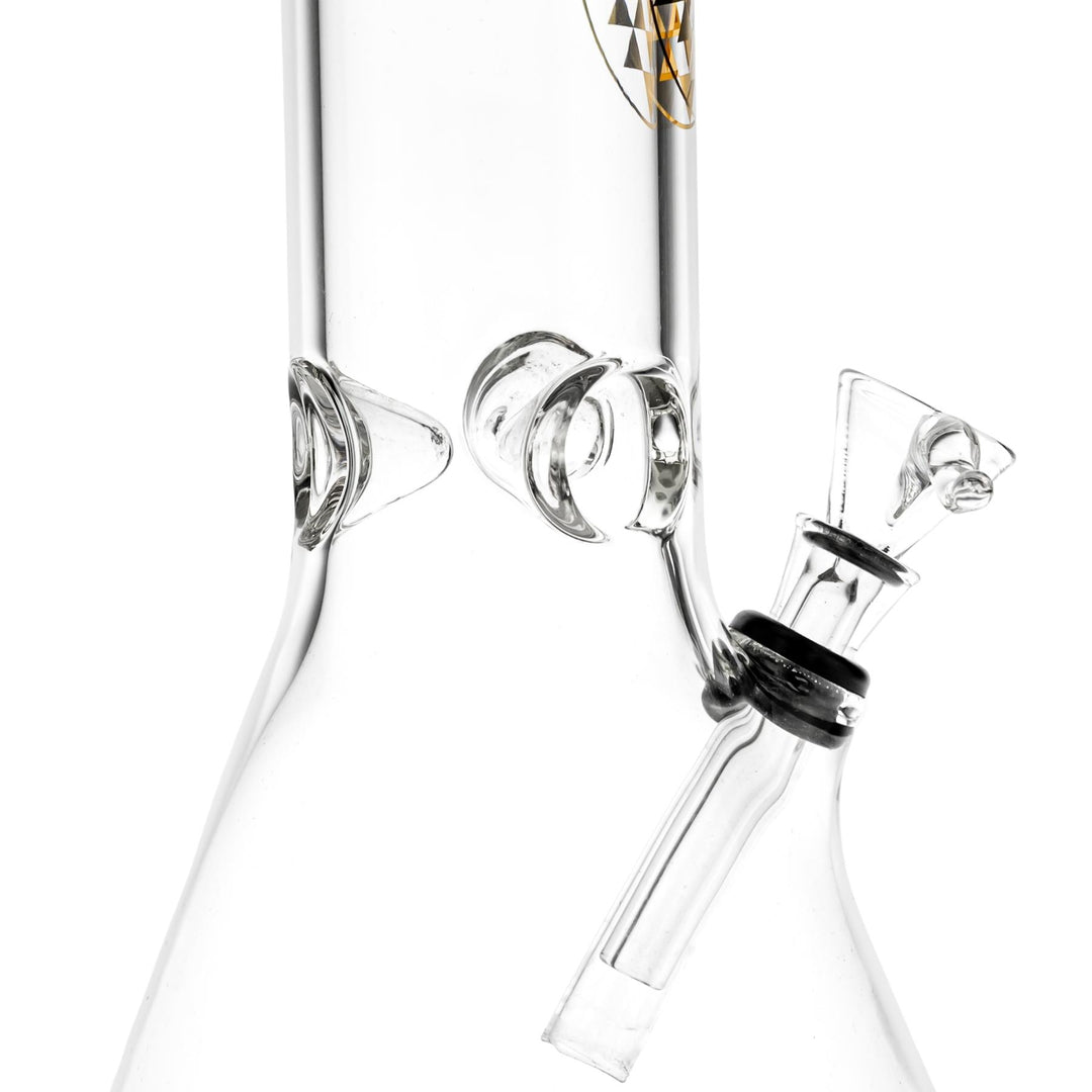 Sacred Geometry Beaker close up angle displayed on a white background - Up N Smoke
