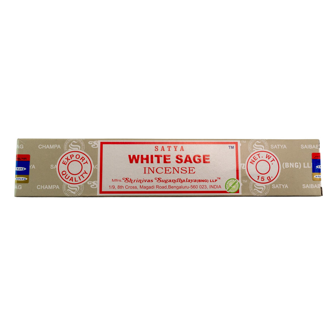Box of Satya White Sage Incense on a white background - Up N Smoke