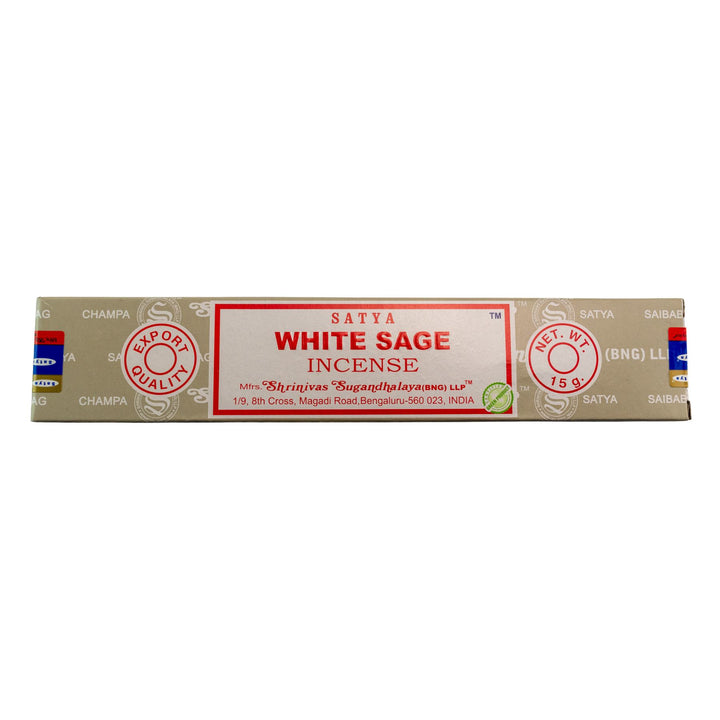 Box of Satya White Sage Incense on a white background - Up N Smoke