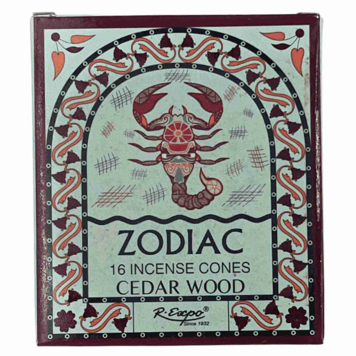Scorpio Cedar Wood Zodiac Incense Cones - Up N Smoke
