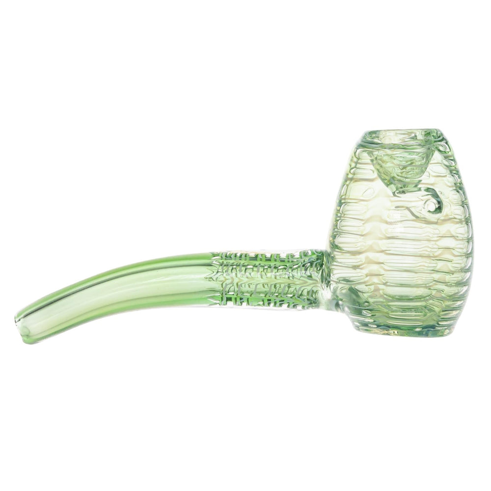 Sherlock Fumed Pipe green color right side on a white background - Up N Smoke