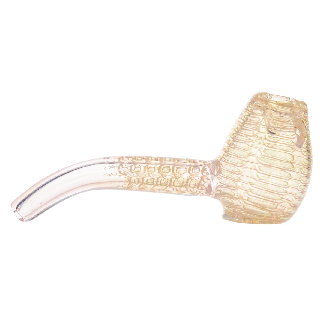 Sherlock Fumed Pipe pink color right side on a white background - Up N Smoke