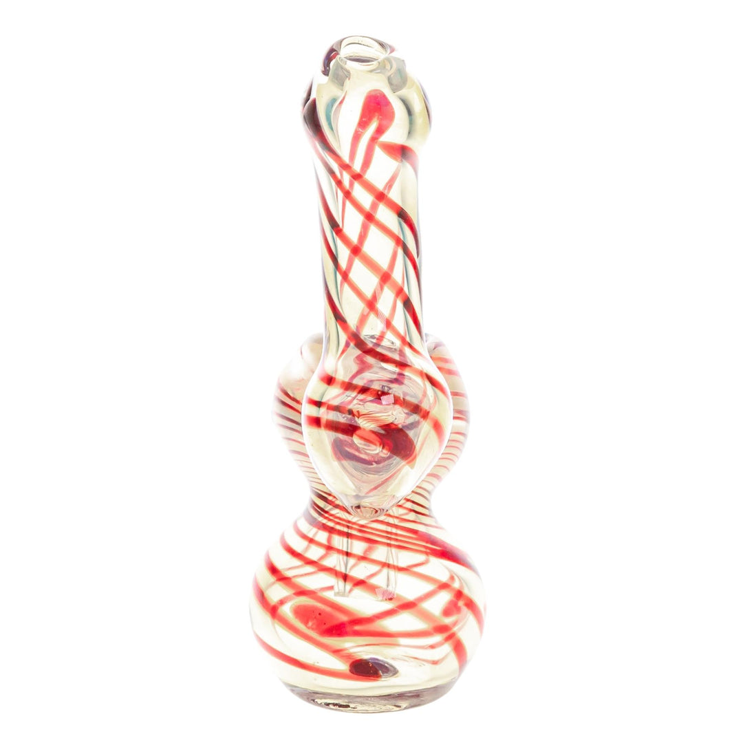 Sherlock Fumed Mini Bubbler back side angle on white background - Up N Smoke